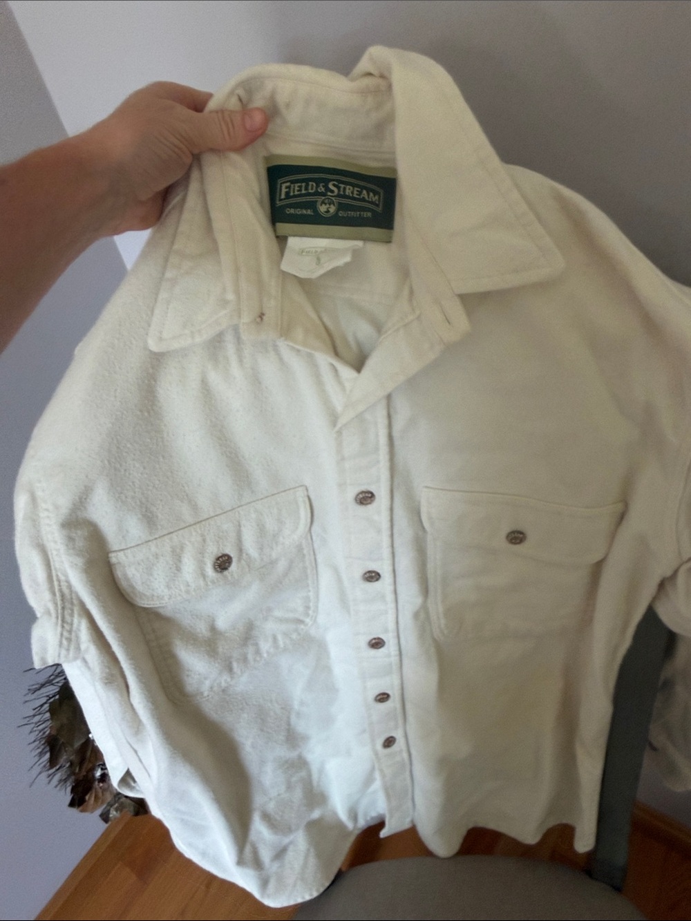 Field & Stream Cream Casual Button-Down Shirt